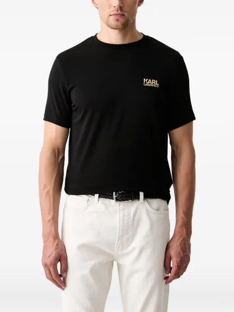 Karl Lagerfeld logo-print crew-neck T-shirt Black 755781563235