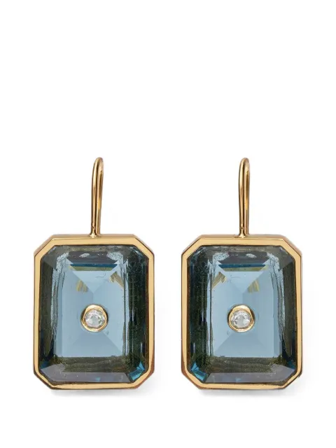 Lizzie Fortunato Tile topaz earrings Gold WEBR22E001