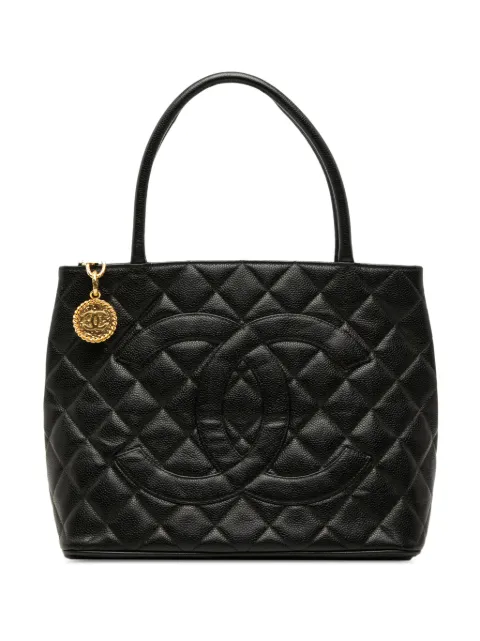CHANEL Pre-Owned 1997-1999 Caviar Medallion tote bag Black VQ1WNUGVBZFUUN5B