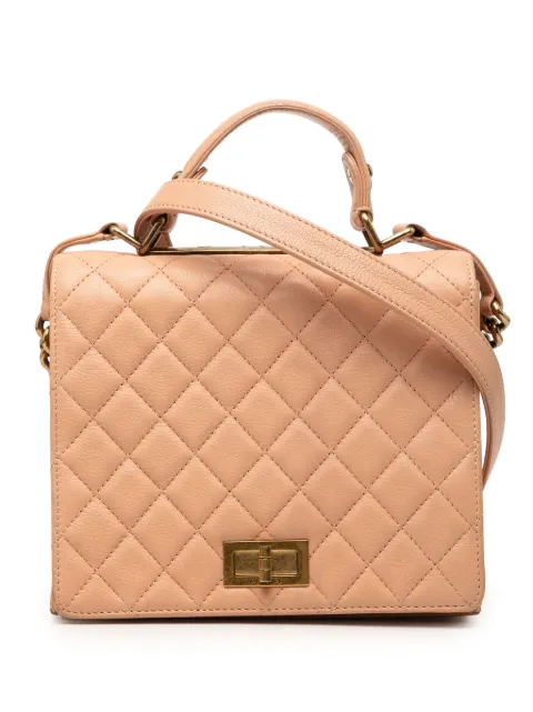 CHANEL Pre-Owned 2012-2013 Large Quilted Goatskin Reissue 2.55 Rita Top Handle Flap satchel Neutrals 1OAMU5IPTMJQ9U27