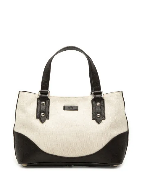 Gucci Pre-Owned 2000-2015 Guccissima Trimmed Canvas handbag Neutrals 48QNAMGBZ2V7ALVH