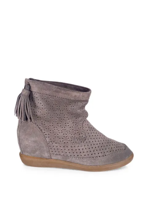 Isabel Marant Vintage perforated tassel ankle boots Grey NAPPUGBSH085129W