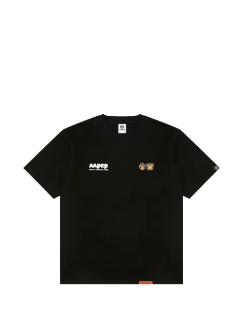 AAPE BY *A BATHING APE® AAPER logo-patch T-shirt Neutrals AAPTEM1830XXQ