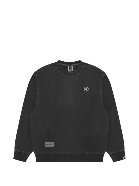 AAPE BY *A BATHING APE® AAPENOW Moonface logo-patch sweatshirt Black AAPSWMC350XXP