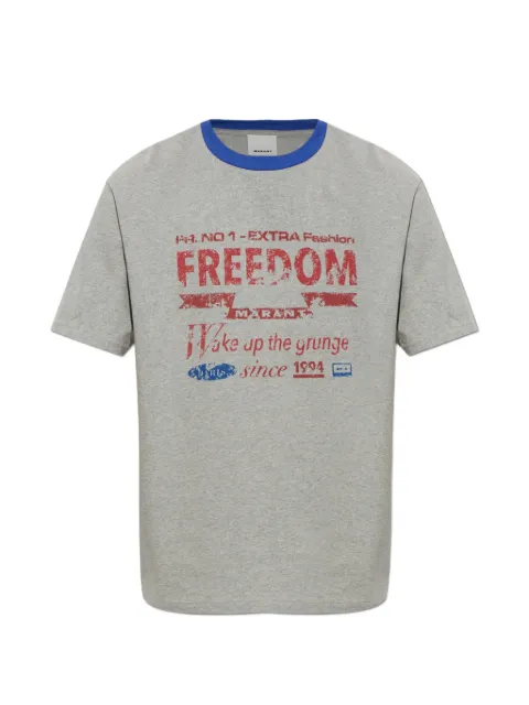 MARANT Hiroe graphic-print T-shirt Grey TS0338HBD3N05H