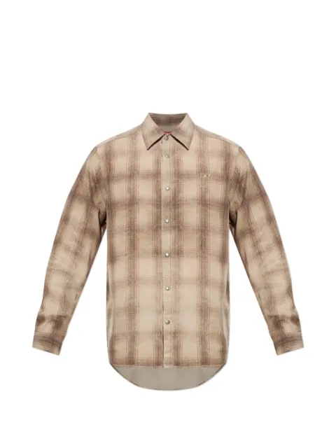 Diesel check shirt in fluid fabric Neutrals A227460JMCM