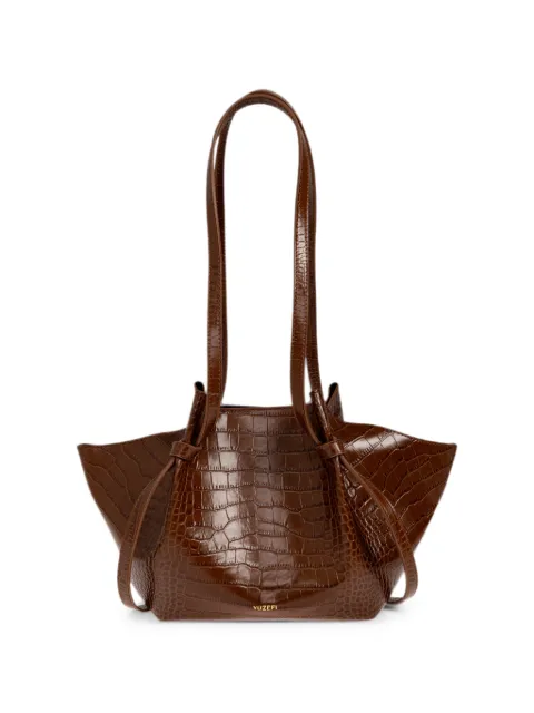 Yuzefi Mochi croc-effect leather tote bag Brown MOCHIEMBOSSEDLEATHER