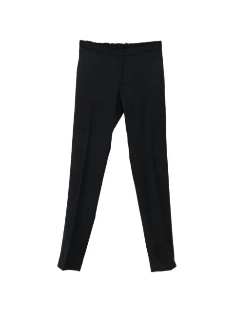 Incotex pressed-crease slim-fit trousers Black 1W00841037C