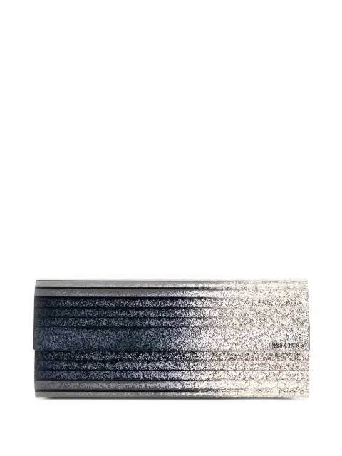 Jimmy Choo Sweetie glitter-effect clutch bag Silver SWEETIEDGA