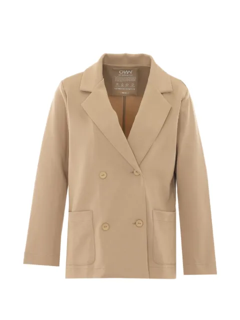 OWN double-breasted blazer Neutrals LJK204