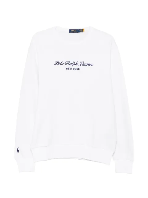 Polo Ralph Lauren logo-embroidered crew-neck sweater White 710B26091002