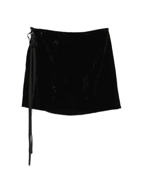 Ann Demeulemeester velvet wrap skirt Black 2620WSK15FA710
