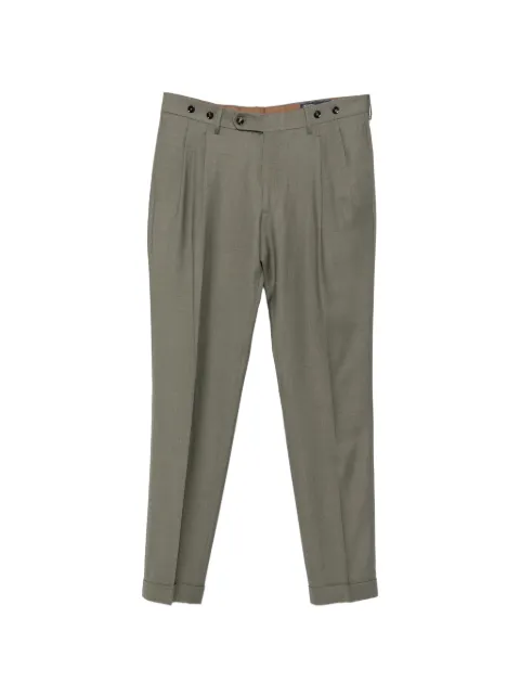 Berwich pleated-detail wool trousers Green BARBERLONGZG1364