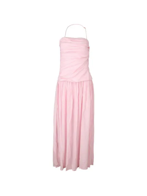 Faithfull Notte ruched maxi dress Pink FF4680PLZ