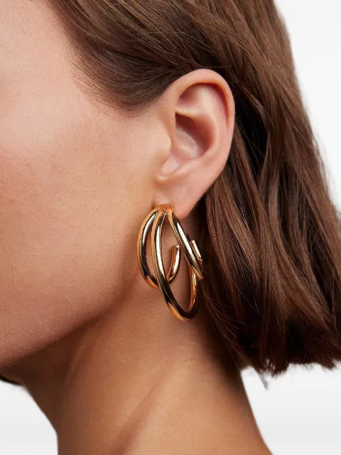 Jennifer Fisher Triple Lilly Baby hoop earrings Gold JFB03973V