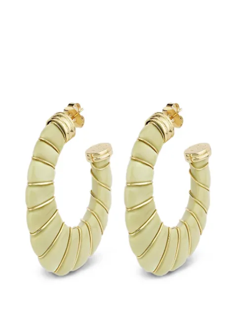 Gas Bijoux Cyclade hoop earrings Gold ACYCLADEGMOTGREEN