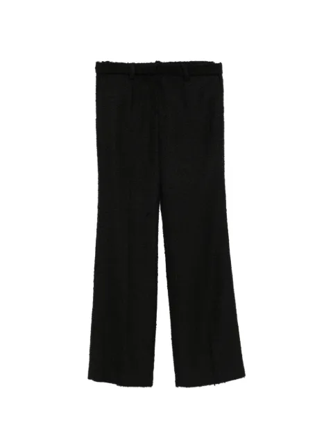 Magda Butrym bouclé-knit wide-leg trousers Green 116726