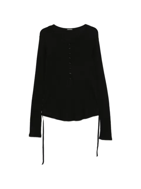 Ann Demeulemeester ruched-detail button-up sweater Black 2620MJTS28FA659