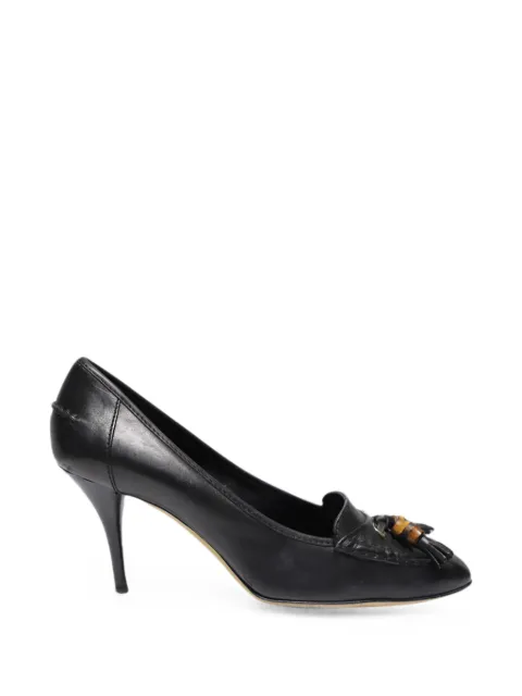 Gucci Pre-Owned Bamboo tassel loafer pumps Black NAPPUGBSH099039W