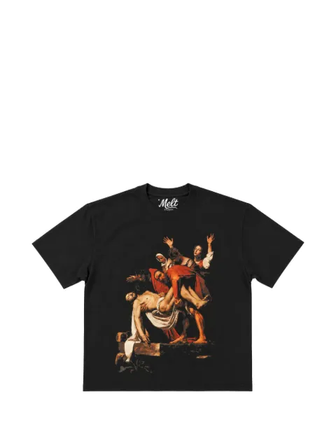 Melt graphic-print T-shirt Black MS5415