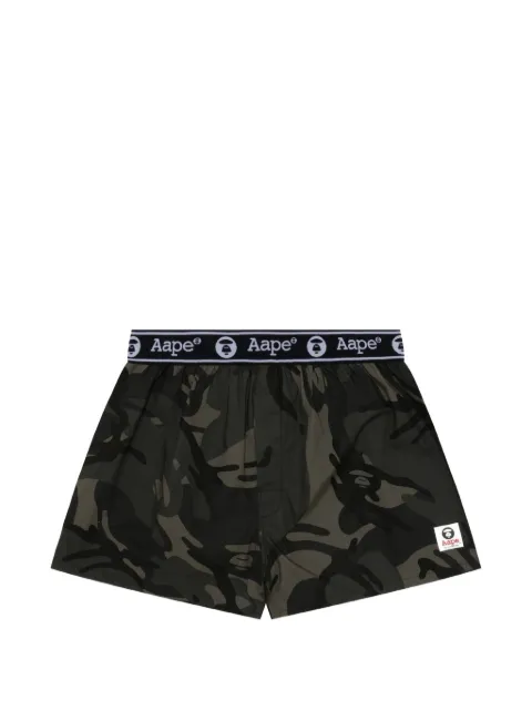 AAPE BY *A BATHING APE® Moonface logo-print boxer shorts Black AAPUWM5242XXO
