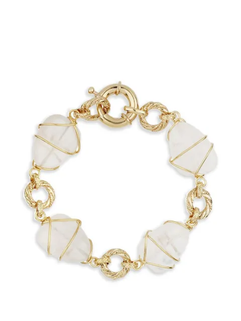 Gas Bijoux rock crystal wire-wrapped bracelet Gold BRAINBOWMULTIO