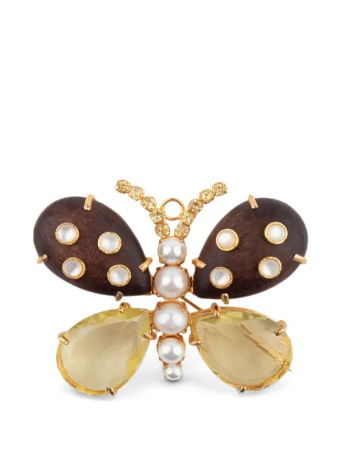 Bounkit Jewelry Aspen butterfly-shaped brooch Gold PNBT6