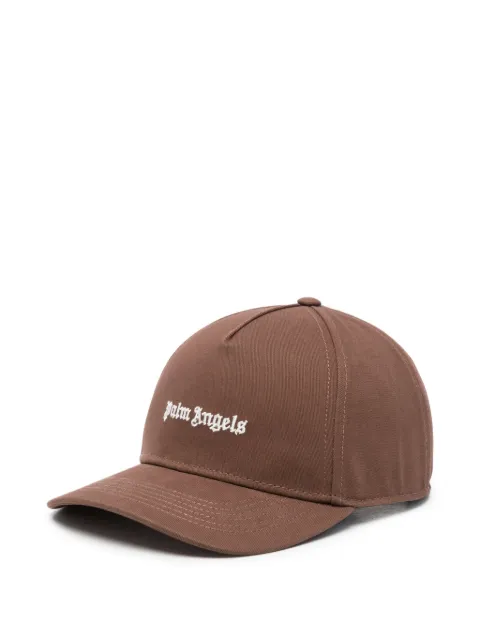 Palm Angels logo-embroidered baseball cap Brown PAMLB001FB0016003