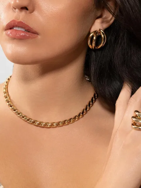 Jennifer Fisher abstract-lines earrings Gold 550069