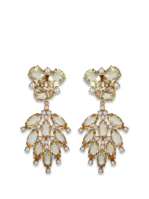 Bounkit Jewelry Adeline leaf-shaped earrings Gold EDMQ20