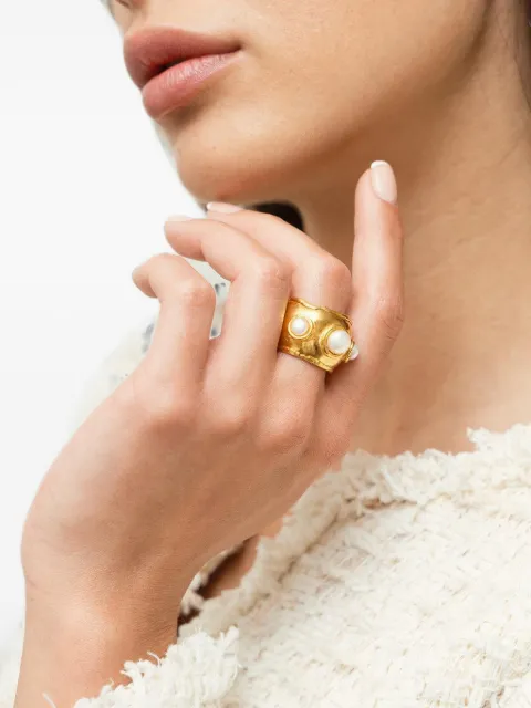Sylvia Toledano Dune pearl-embellished ring Gold R95B