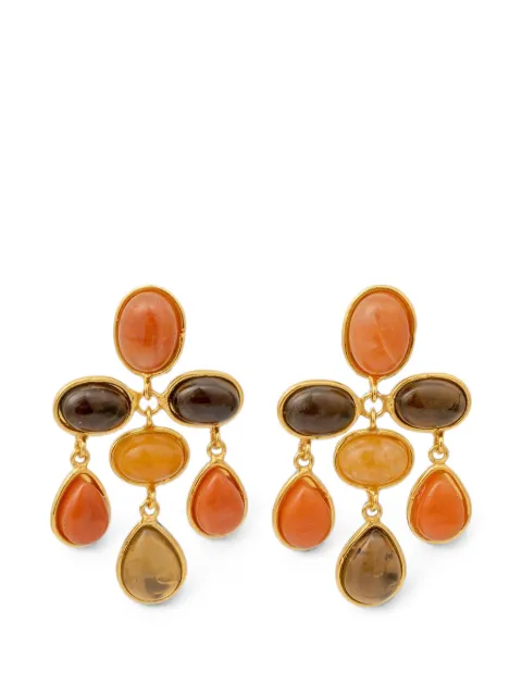 Sylvia Toledano Valse stone-embellished drop earrings Orange E247B