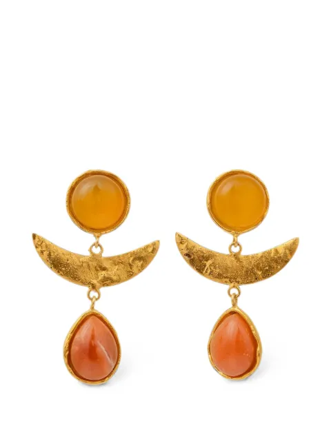 Sylvia Toledano Sunset onyx jasper drop earrings Gold E249A
