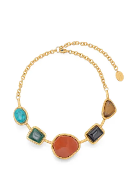Sylvia Toledano five-stone 22K gold-plated necklace Gold P245A