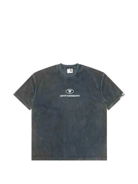AAPE BY *A BATHING APE® Moonface logo camo-design T-shirt Blue AAPTEM1657XXO
