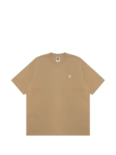 AAPE BY *A BATHING APE® Moonface logo-patch T-shirt Neutrals AAPTEM1598XXO