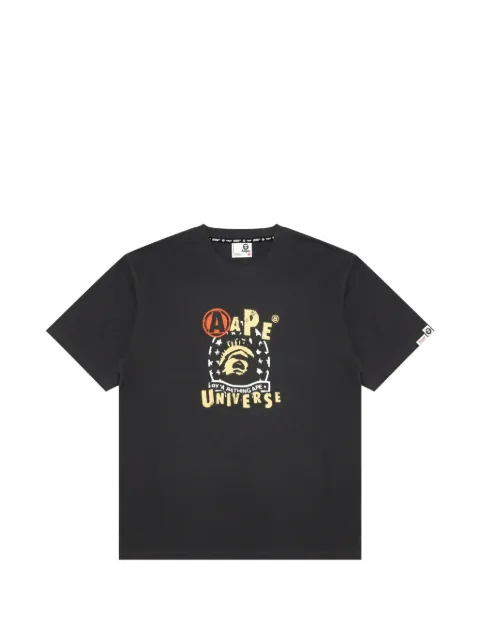 AAPE BY *A BATHING APE® AAPEUNVS graphic T-shirt Black AAPTEM1754XXP