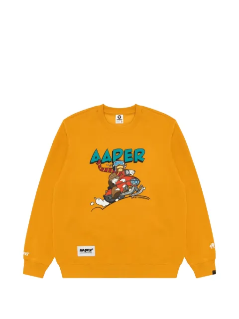 AAPE BY *A BATHING APE® AAPER graphic-print sweatshirt Yellow AAPSWMC367XXP