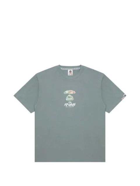 AAPE BY *A BATHING APE® Moonface logo-print T-shirt Grey AAPTEM1646XXO
