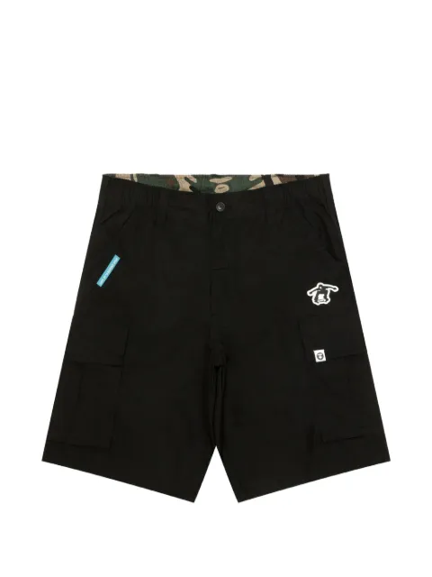 AAPE BY *A BATHING APE® Moonface logo cargo shorts Black AAPSPMB695XXO