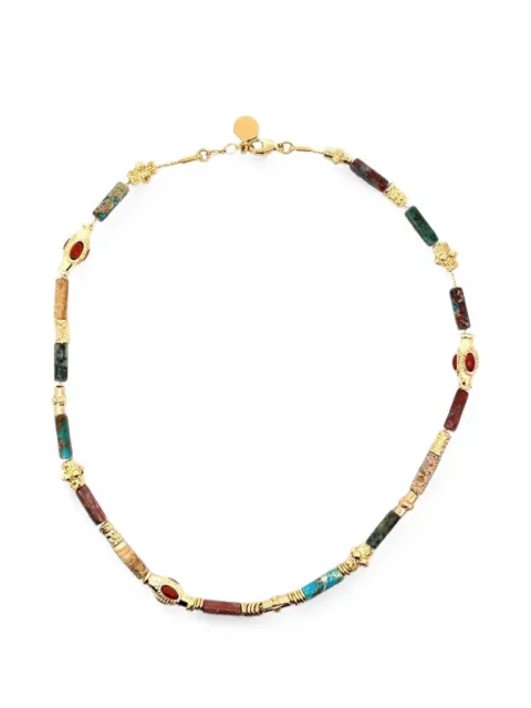 Gas Bijoux Kali beaded necklace Gold CKALIBISOTURQBRWNRED