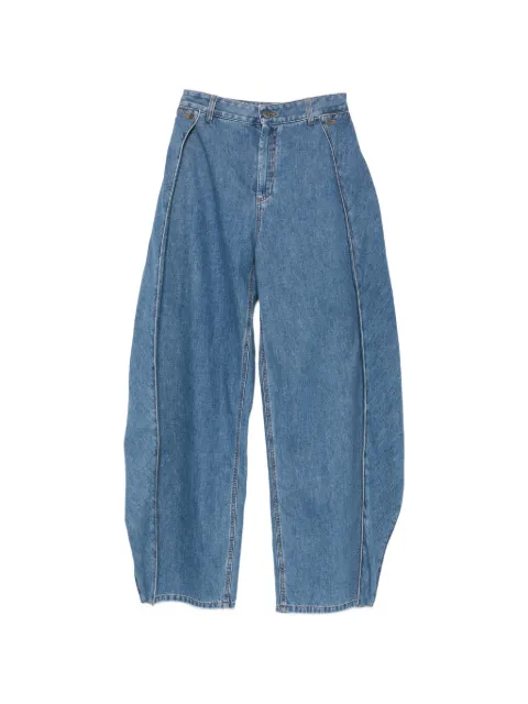 LOEWE contrast-trimmed wide-leg jeans Blue S359Y11XF5