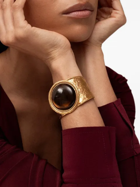 Sylvia Toledano cornaline sphere cuff bracelet Gold C182A