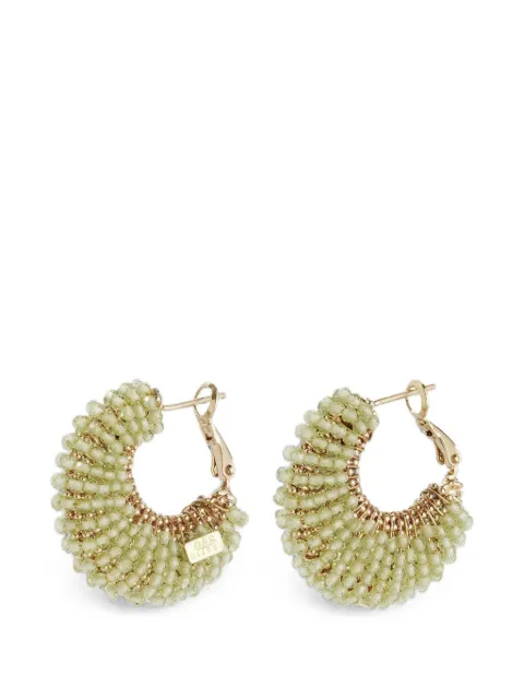 Gas Bijoux Small Izzia green quartz earrings Gold AIZZIAPMOPSPGREENQUARTZ