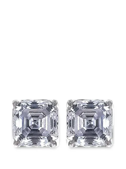 Fantasia by Deserio cubic zirconia clip-on earrings Silver STSQ10