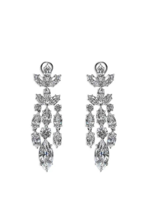 Fantasia by Deserio marquise chandelier earrings Silver EF7011