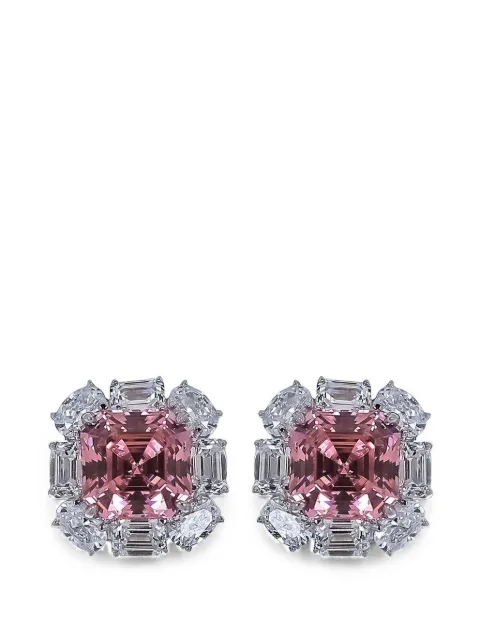 Fantasia by Deserio cushion-cut chandelier earrings Silver EF1552PK