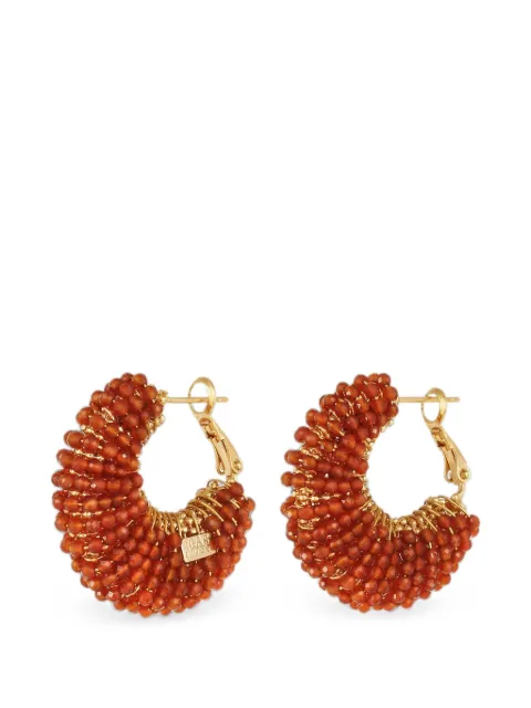 Gas Bijoux Izzia beaded hoop earrings Gold AIZZIAPMOPSPORANGE