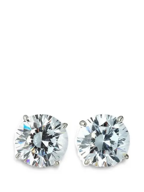 Fantasia by Deserio round stud earrings Silver STRD15OMG1