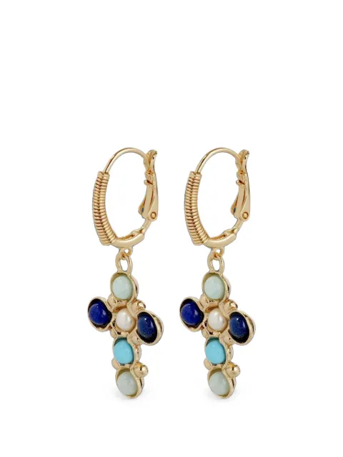 Gas Bijoux Tao Cruzita cabochon-embellished earrings Gold ATAOCRUZITAOC